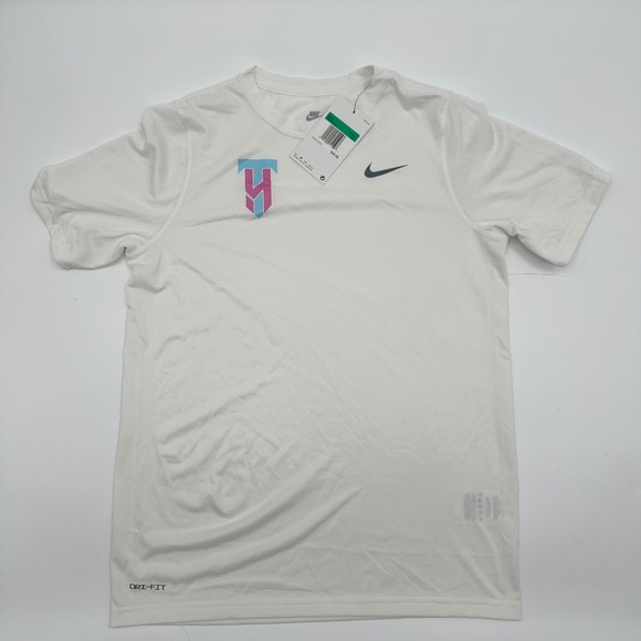 Nike Other - Nike Boys Dri-FIT Training T-Shirt White Pink Blue TM Graphic XL 840178-100 NWT